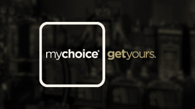 mychoice logo with the words: "get yours"