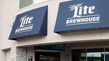 Miller Lite Brewhouse awnings