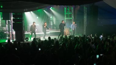 Event Center concert - green lights