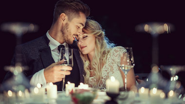 young couple at their wedding